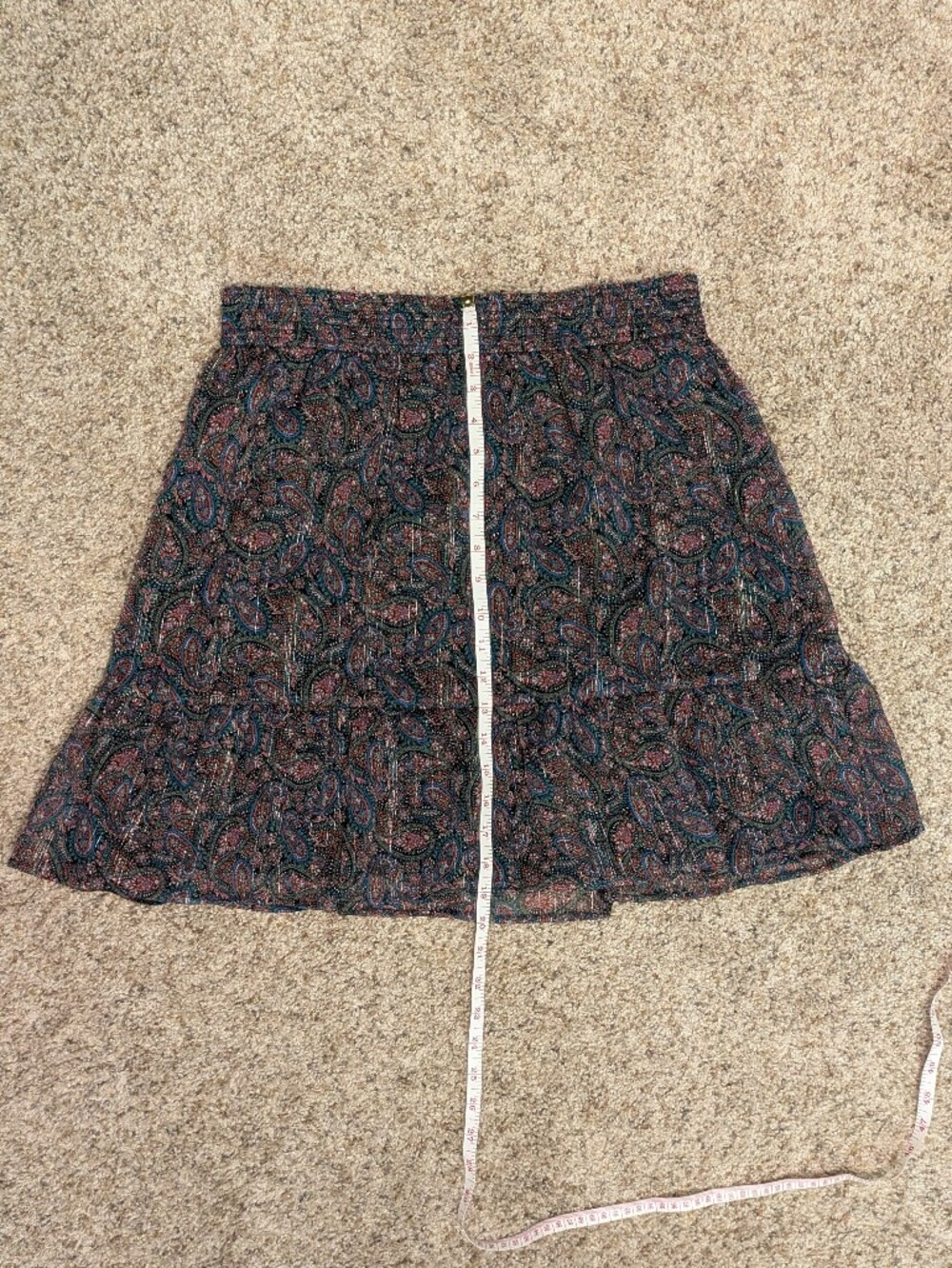 Loft Shimmer Paisley Print Mini Skirt - Picture 5 of 5